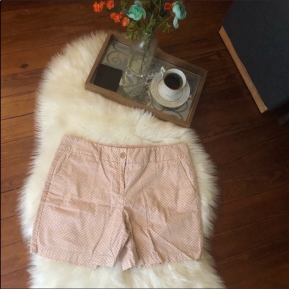 Ann Taylor loft riviera pink printed shorts Sz 10